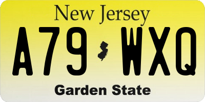NJ license plate A79WXQ