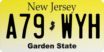 NJ license plate A79WYH