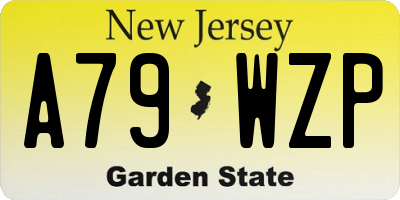 NJ license plate A79WZP