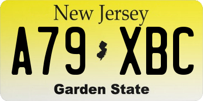 NJ license plate A79XBC