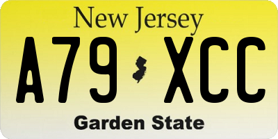NJ license plate A79XCC