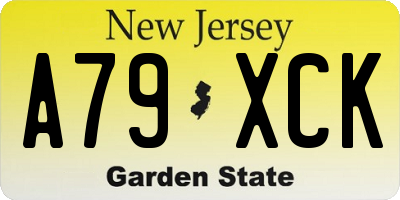 NJ license plate A79XCK