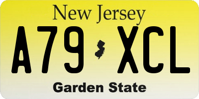 NJ license plate A79XCL