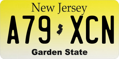 NJ license plate A79XCN