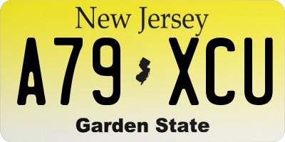 NJ license plate A79XCU