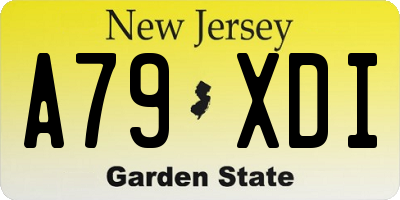 NJ license plate A79XDI