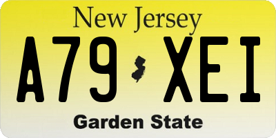 NJ license plate A79XEI
