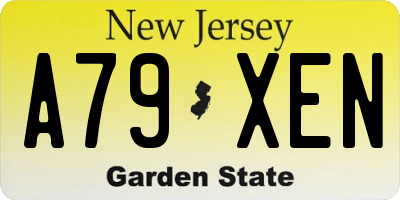 NJ license plate A79XEN