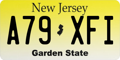 NJ license plate A79XFI