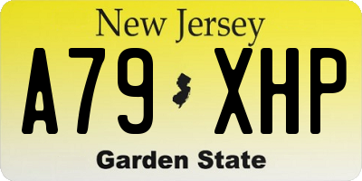 NJ license plate A79XHP