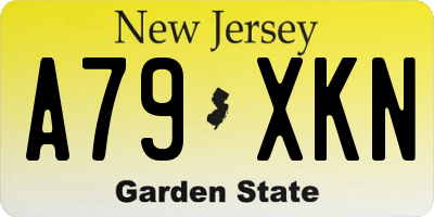 NJ license plate A79XKN