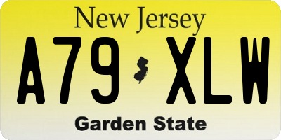 NJ license plate A79XLW