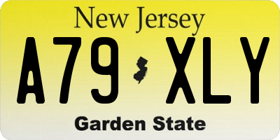 NJ license plate A79XLY