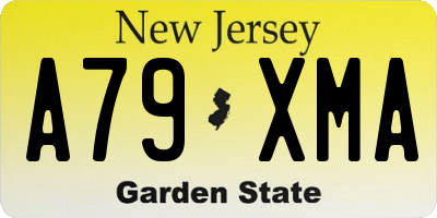 NJ license plate A79XMA