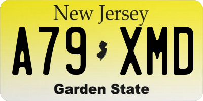 NJ license plate A79XMD