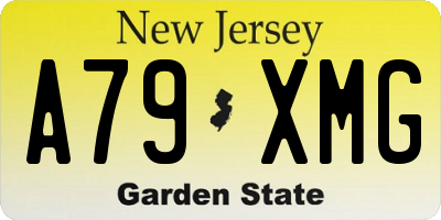 NJ license plate A79XMG