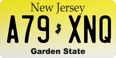 NJ license plate A79XNQ