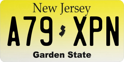 NJ license plate A79XPN