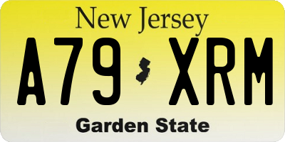 NJ license plate A79XRM