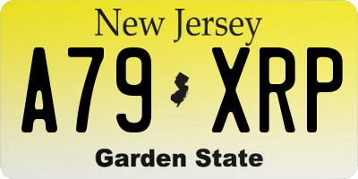 NJ license plate A79XRP