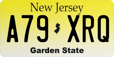 NJ license plate A79XRQ