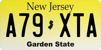 NJ license plate A79XTA
