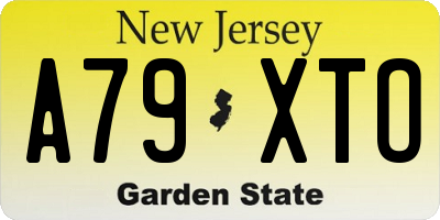 NJ license plate A79XTO