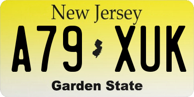 NJ license plate A79XUK