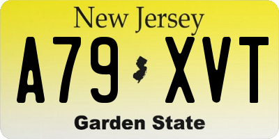 NJ license plate A79XVT