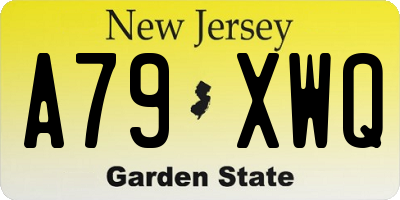 NJ license plate A79XWQ