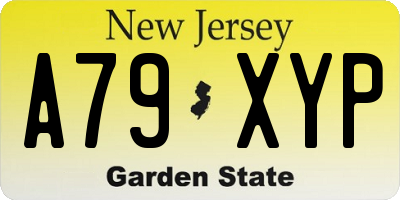 NJ license plate A79XYP