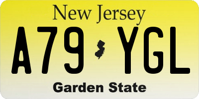 NJ license plate A79YGL