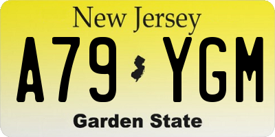 NJ license plate A79YGM