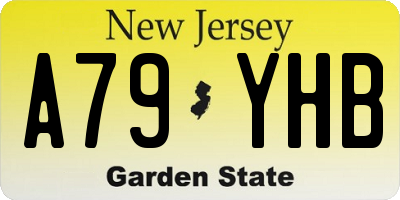 NJ license plate A79YHB