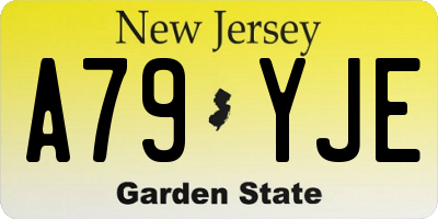 NJ license plate A79YJE