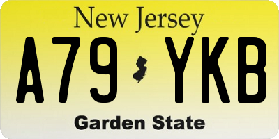 NJ license plate A79YKB