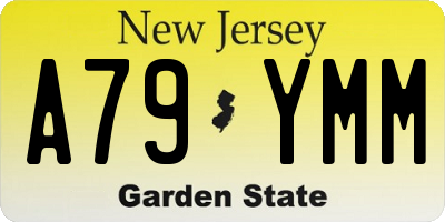 NJ license plate A79YMM