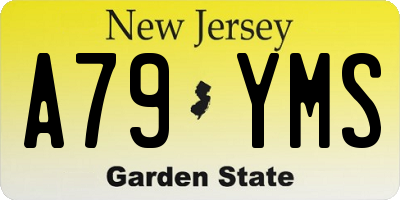 NJ license plate A79YMS