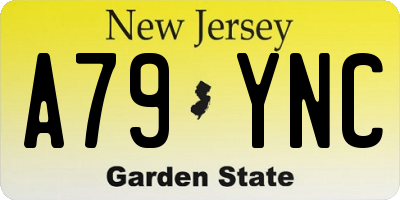 NJ license plate A79YNC