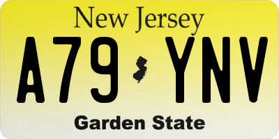 NJ license plate A79YNV