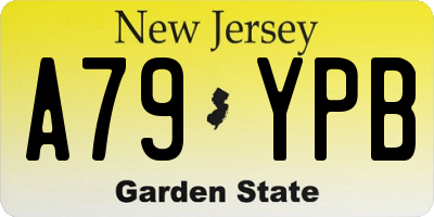 NJ license plate A79YPB