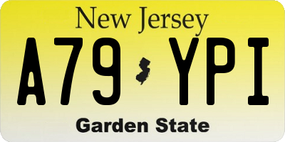NJ license plate A79YPI