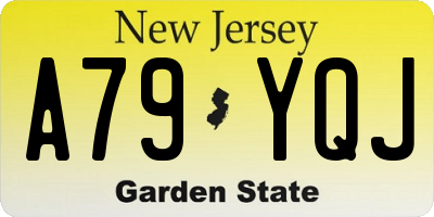 NJ license plate A79YQJ
