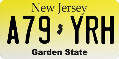 NJ license plate A79YRH
