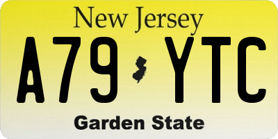 NJ license plate A79YTC