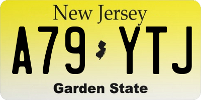 NJ license plate A79YTJ