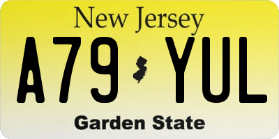 NJ license plate A79YUL