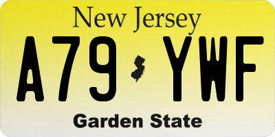 NJ license plate A79YWF