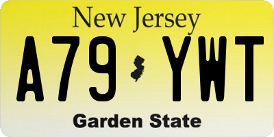 NJ license plate A79YWT
