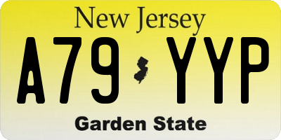 NJ license plate A79YYP